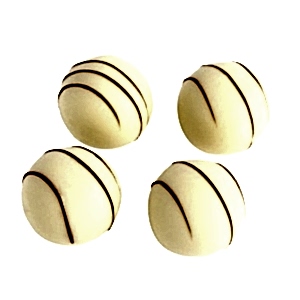 Beyaz Çizgili Truffle Çikolata