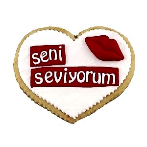 Seni Seviyorum Kalp Kurabiye