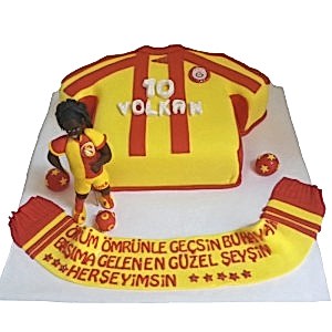Sarı Kırmızı Taraftar Pastası