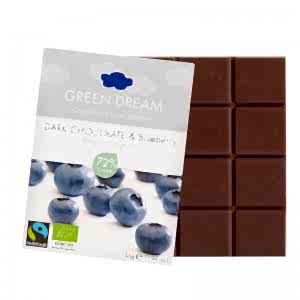 Green Dream Yaban Mersinli Bitter Tablet Çikolata