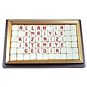 Allah´ın Emriyle Kız İsteme Seti Kurabiye Harfler